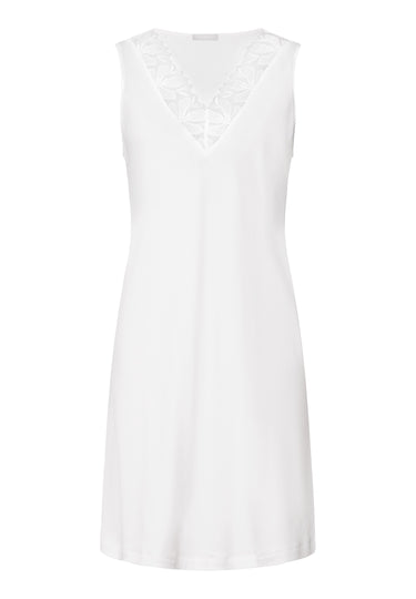 Kalea Floral Tulle Cotton Tank Nightgown | Off White 74784-102